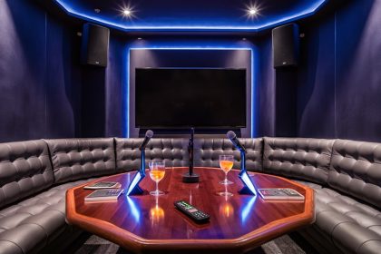 singing room entertainment setup