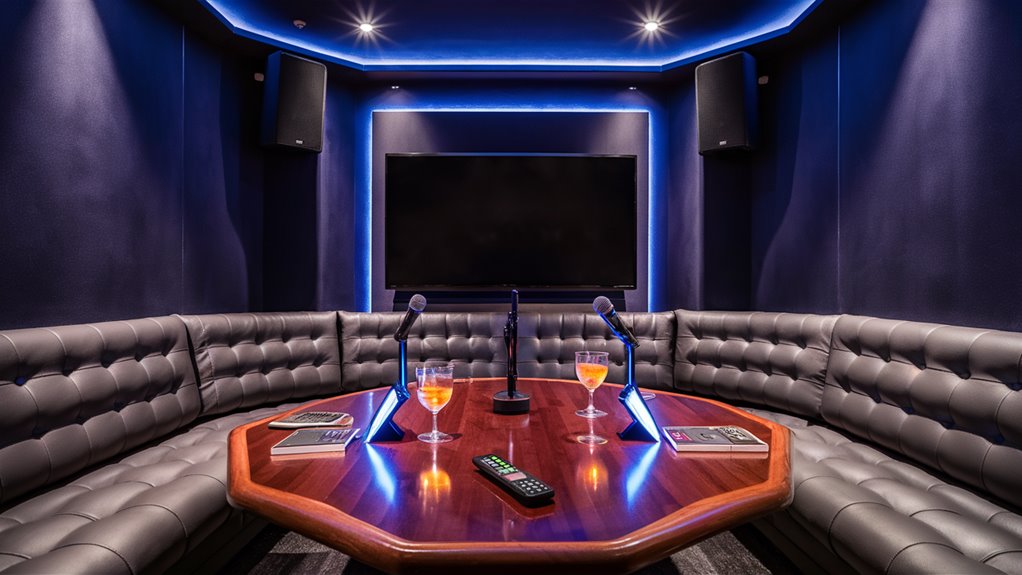 singing room entertainment setup