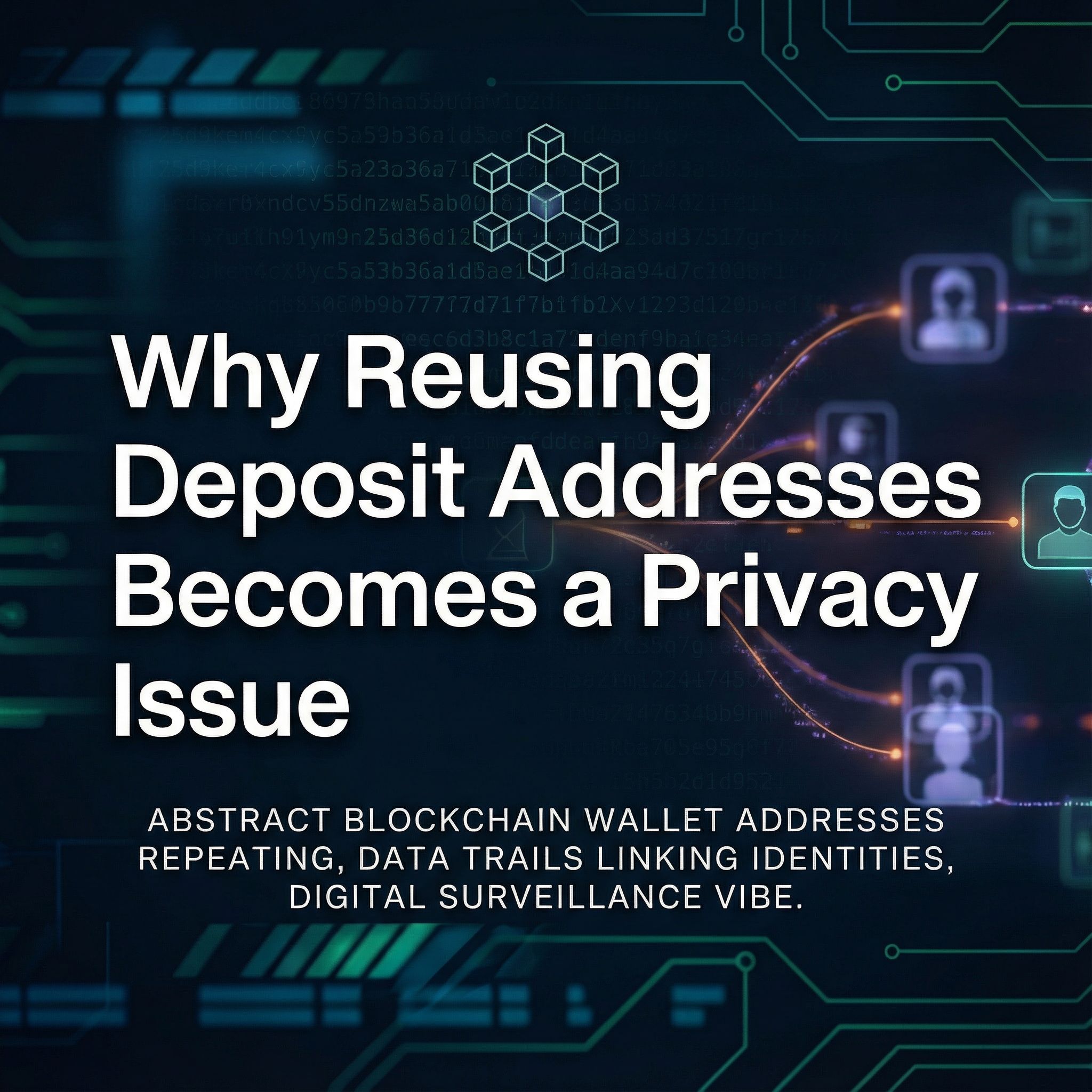 어두운 기술 배경에 지갑 주소가 반복되고 추적선이 연결된 감시 분위기 타이틀 카드인 모습이다