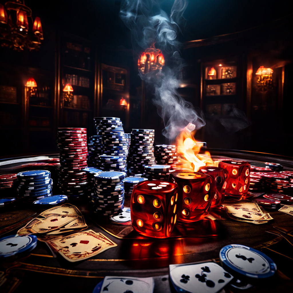 도박과 같은 위험한 지름길이 파이어족의 꿈을 재정적 심연으로 이끄는 모습을 보여주는 이미지.