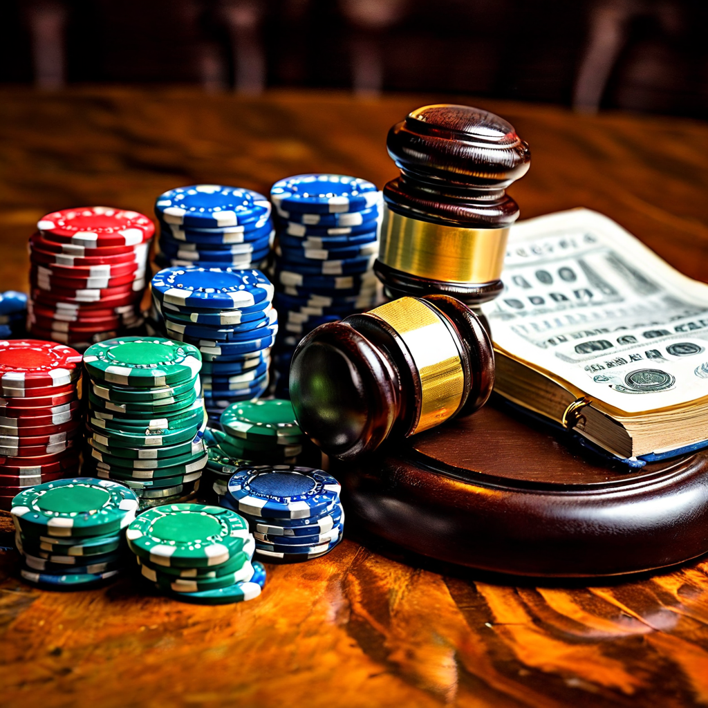 불법원인급여 원칙에 따라 도박 채무는 법적 효력이 없음을 보여주는 이미지로, '불법원인' 법전 위 의사봉과 카지노 칩 위에 놓인 무효화된 차용증이 이를 상징합니다.
