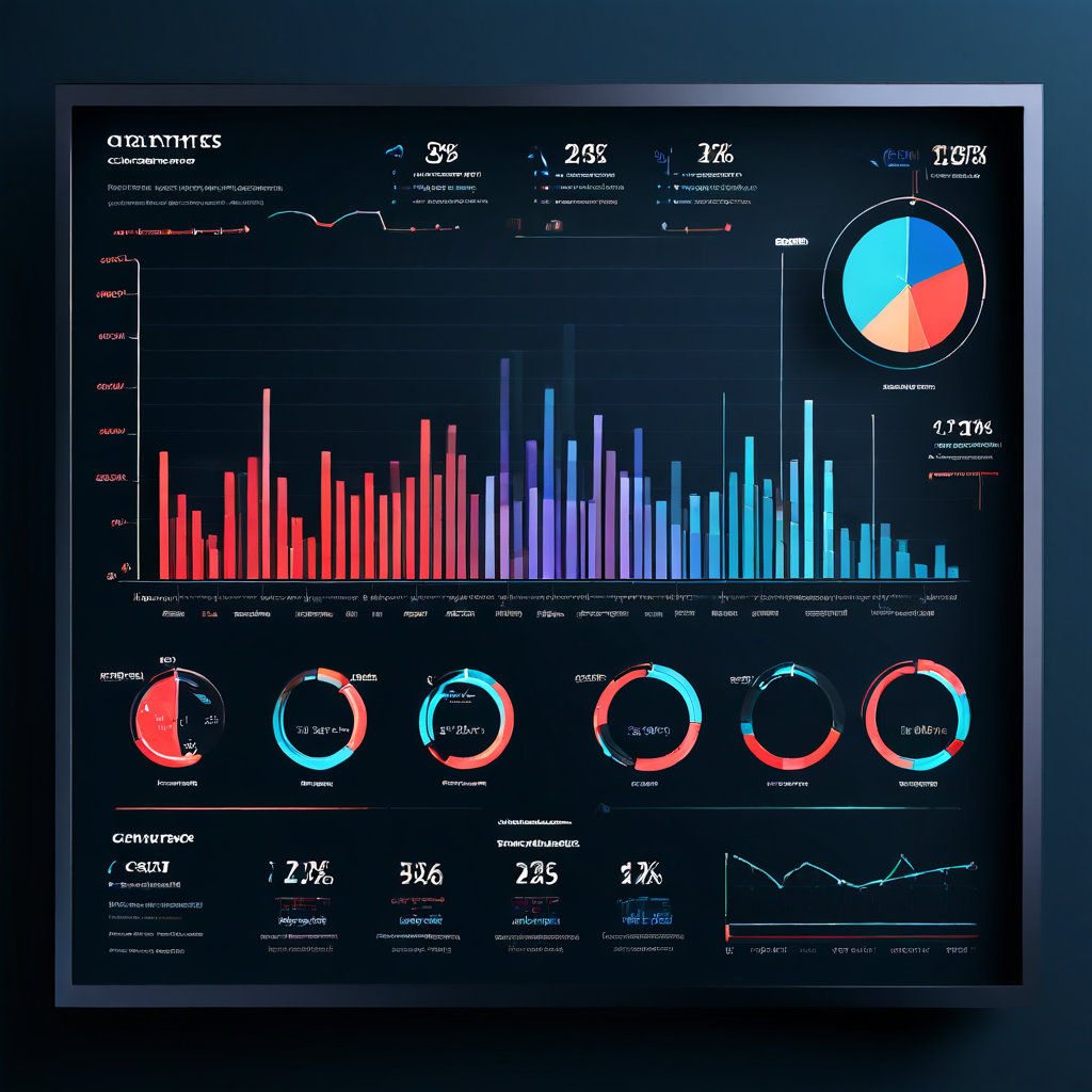 인포그래픽 형식으로 공지 유형별 데이터를 분석하고, 이를 바탕으로 운영자의 실행 의지와 약속 수준을 게이지로 측정하는 데이터 시각화 대시보드를 설명하는 그림.