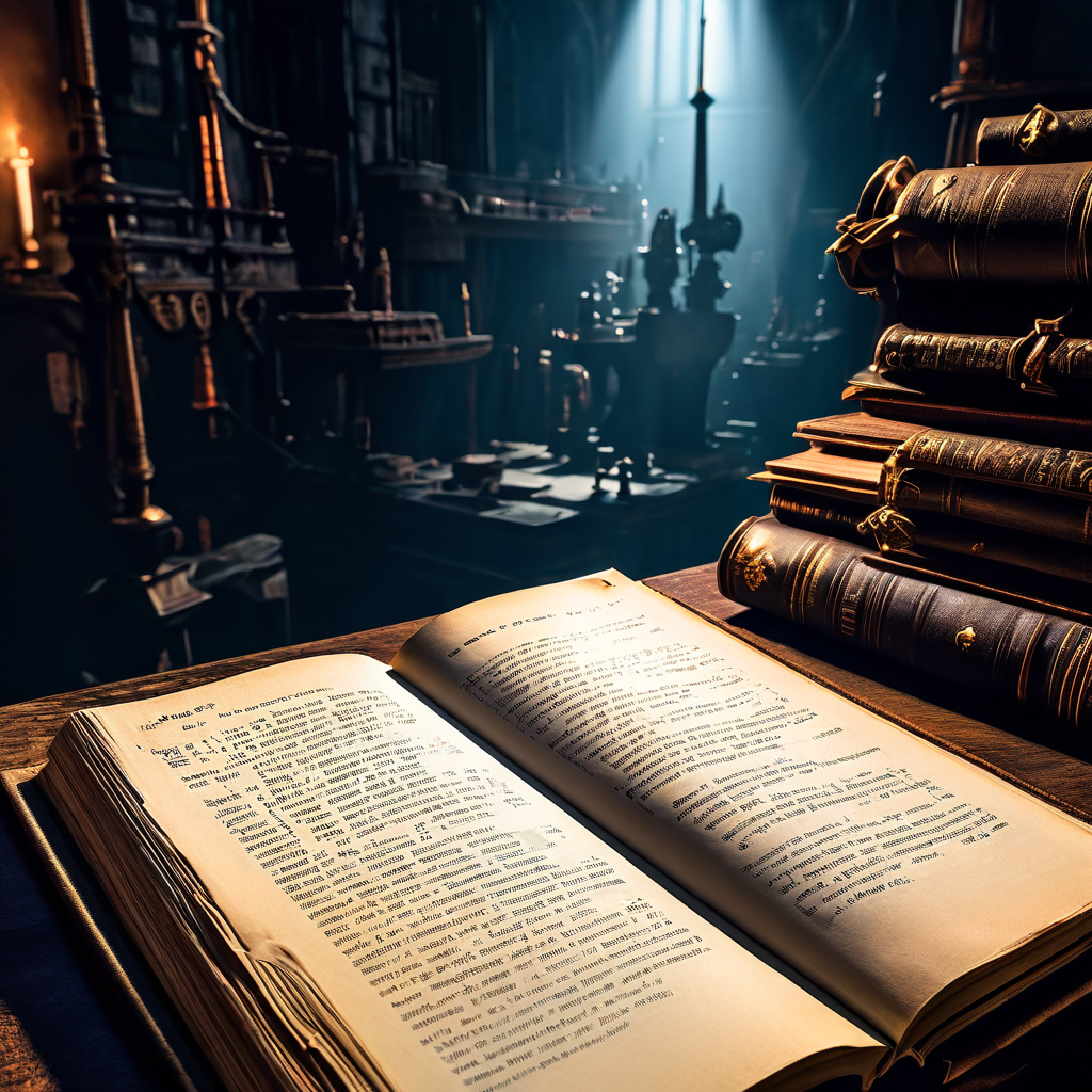 끝없이 펼쳐진 규정집과 그 그림자 속에 가려진 작고 빽빽한 각주가 복잡하고 제한적인 운영 조건을 암시하는 이미지입니다.