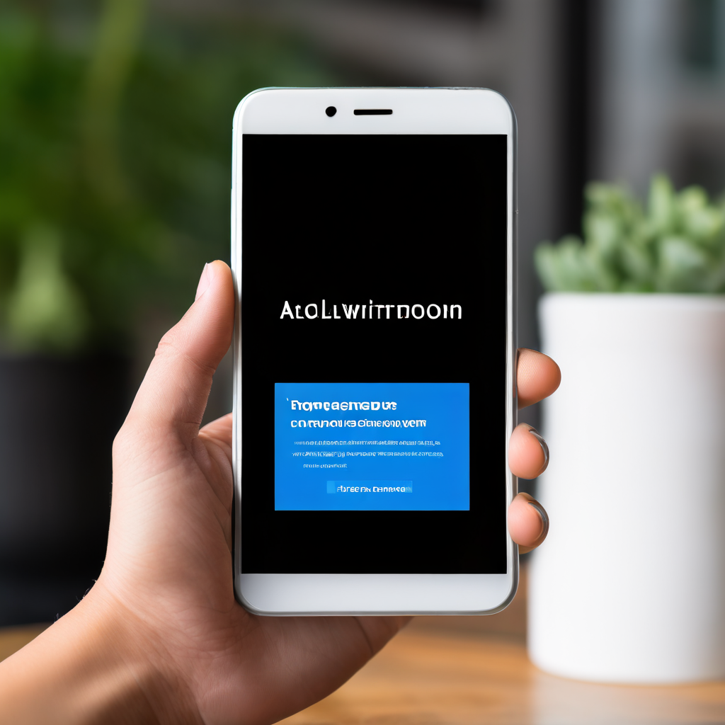 스마트폰 브라우저에서 푸시 알림 허용 권한을 묻는 팝업이 표시되어 있으며, 사용자가 '허용' 버튼 위에서 망설이는 손가락을 올려놓은 상황을 보여줍니다.