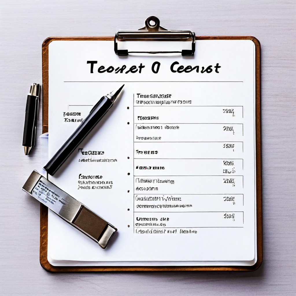 작업의 검증과 확인 단계를 체계적으로 관리할 수 있도록 테스트, 검증, 확인 항목이 체크박스와 함께 기록된 실용적인 클립보드 체크리스트 이미지입니다.