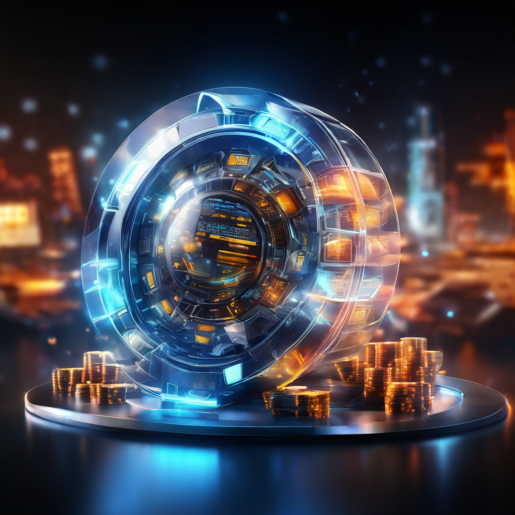 Abstract digital interface showing layered payout history data with secure cloud paths and glowing transaction flows.