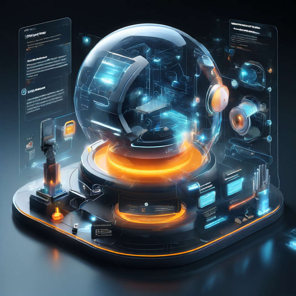 Futuristic digital platform interface showing search path data flow and verified record layers with secure cloud service...