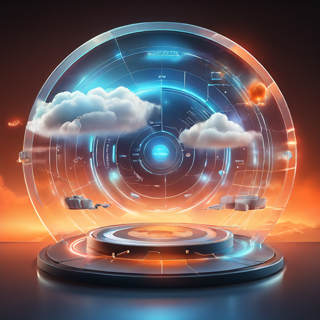 A wide premium digital platform scene showing timing gaps in record updates, with abstract cloud, data, and operations layers...
